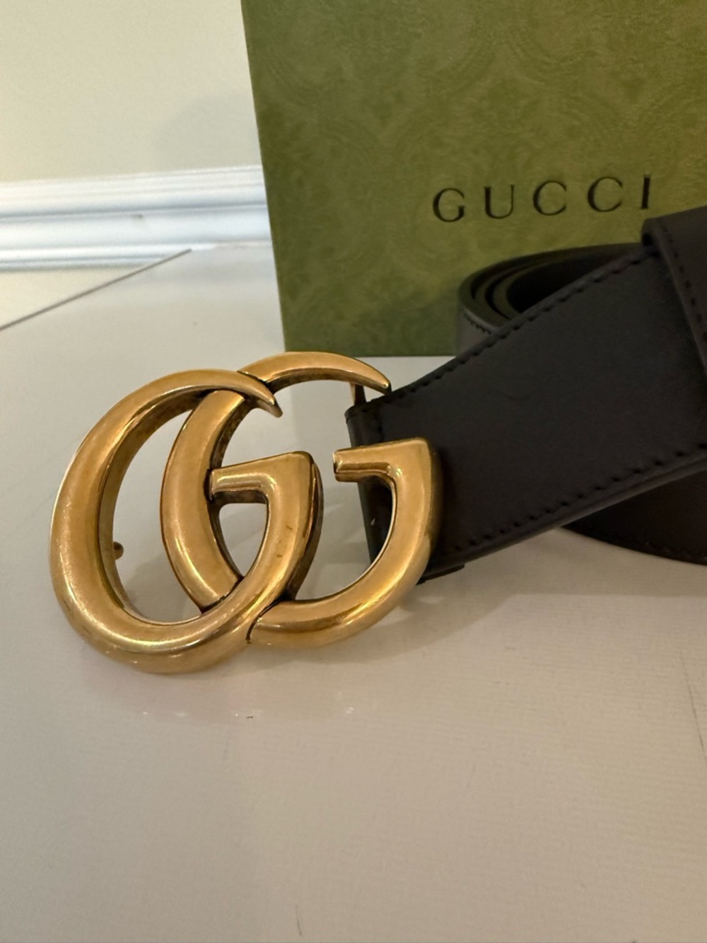 Gucci Belt: GG Marmont wide belt 
Size:120 - Picture 4 of 6